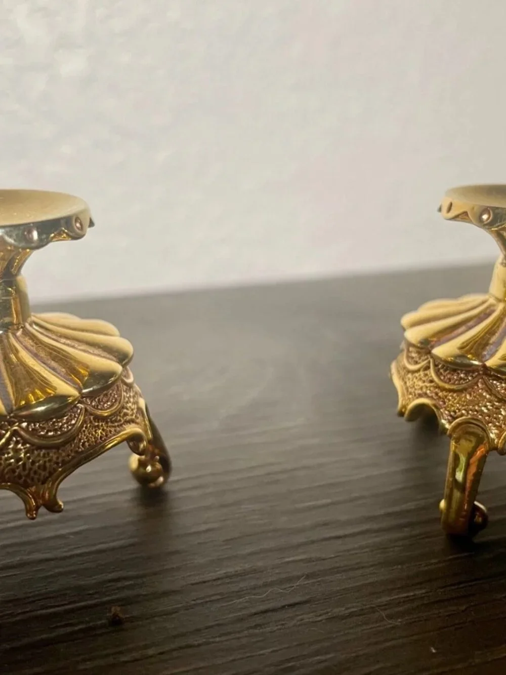 House of Faberge 2x2 Pair of Gold Decorative Stands Set of 2